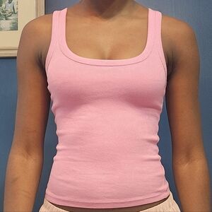 Zara Pink/Purple Ribbed Tank Top